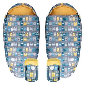 Silentnight Camping Collection Kids Sleeping Bag - Monster - 2 Pack