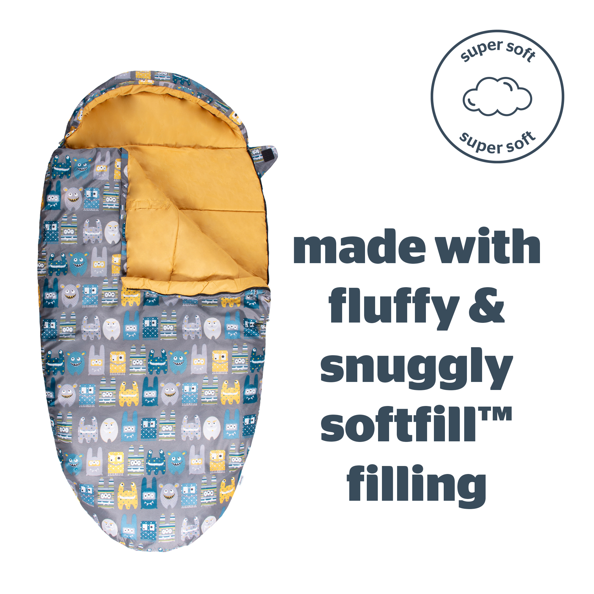 Silentnight Camping Collection Kids Bundle - Monster Print - Image 5