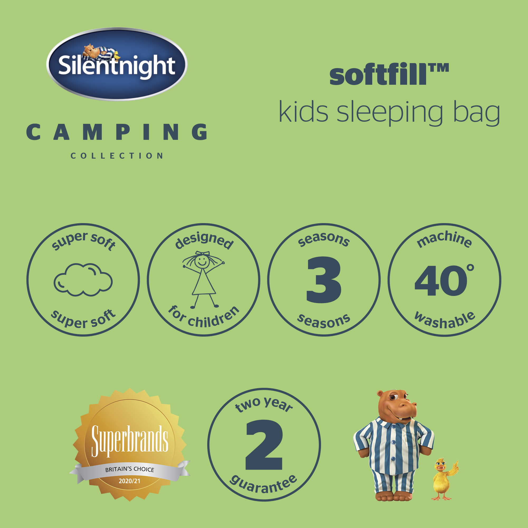 Silentnight Camping Collection Kids Sleeping Bag - Monster - 2 Pack - Image 9