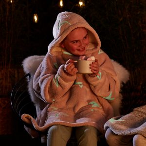 Silentnight Snugsie Kids Kids Glow in the Dark Oversized Hoodie - Blush